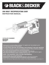 Black & Decker 20v max reciprocating saw User manual