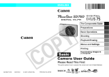 Canon POWERSHOT SD750 User guide