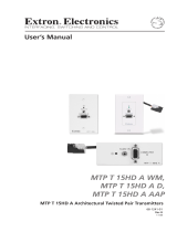 Extron electronics MTP T 15HD A WM Owner's manual