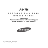 Samsung A847M User manual