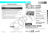 Canon PowerShot A420 User manual