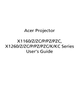 Acer X1160 User manual