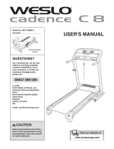 Weslo Cadence C 8 Treadmill User manual