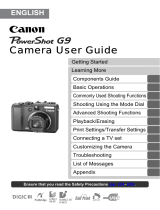 Canon PowerShot G9 User manual