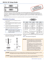 Extron electronics Dual Length DVI Cable Equalizer DVI DL 101 User manual