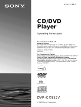 Sharp DVP-CX985V User manual