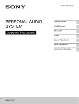 Sony GTK-X1BT Owner's manual