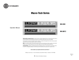 Crown Macro-Tech Series User manual