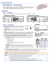 Extron DTP HDMI 301 User manual