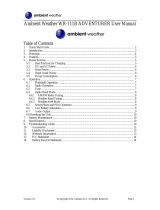 Ambient Weather WR-111B ADVENTURER User manual