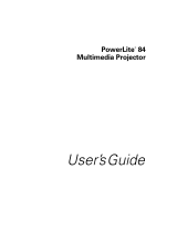 Epson PowerLite 84 User manual