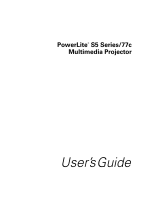 Epson PowerLite 77c User manual