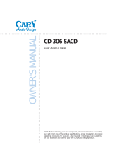 Cary Audio Design CD-306 SACD User manual