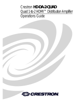 Crestron HD-DA-2-QUAD User manual