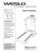 Weslo Lyne 3500 Treadmill User manual