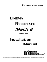 Ada Cinema Reference Mach II PTM-8150 Installation guide