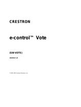Crestron SW-VOTE User manual