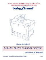 Baby Trend Deluxe Trend Nursery Center User manual