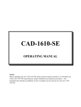 Cary Audio Design CAD-1610 SE Owner's manual