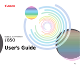 Canon 850 User manual