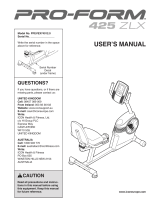 Pro-Form 425 PCTL93070 User manual