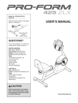 ProForm 425 PCTL93070 User manual