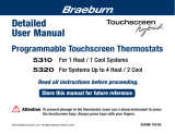 Robertshaw Braeburn 5310 5320 Wall Thermostat User User manual
