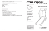 Pro-Form 370p Treadmill User manual