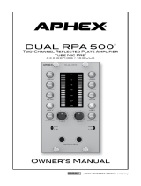 Aphex DUAL RPA 500 Owner's manual