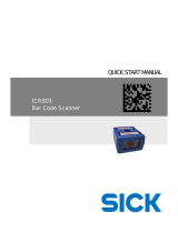 SICK ICR803 Bar Code Scanner Quick start guide
