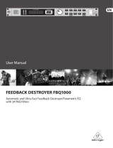 Behringer FEEDBACK DESTROYER FBQ1000 User manual