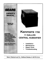 Kenmore 1700 User manual