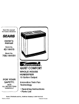 Sears QUIET COMFORT 758.144151 User manual