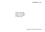 Vauxhall Zafira Tourer (July 2008) Owner's manual