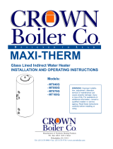 Crown Boiler MAXI-THERM MT100G Operating instructions