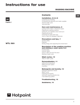 Hotpoint WTL 500 P (UK) User manual