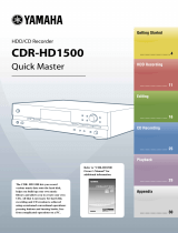 Yamaha CDR-HD1500 Owner's manual