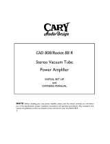 Cary Audio Design Rocket 88 R Owner's manual