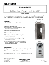 Aiphone SBX-AXDV30 User manual