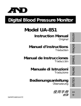 A&D UA-851 User manual