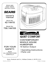 Sears Kenmore 758.144105 Owner's manual