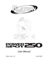 Elation Power Spot 250 User manual