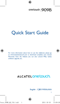 Alcatel 909B Quick start guide
