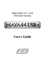 ESI Maya 44 USB+ USB Audio Interface User manual