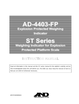 A&D Explosion Protected Weighing Indicator AD-4403-FP ST Series User manual
