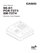 Casio SE-G1 User manual