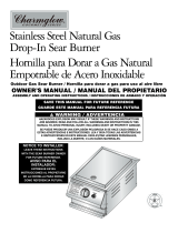 Brinkmann Stainless Steel Natural Gas Drop-In Sear Burner Owner's manual