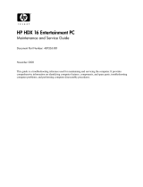 HP HDX X16-1390EL Premium Notebook PC User manual