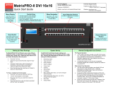 Barco MatrixPRO-II 16x16 DVI router Quick start guide