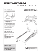 Pro-Form 780 Zlt Treadmill User manual